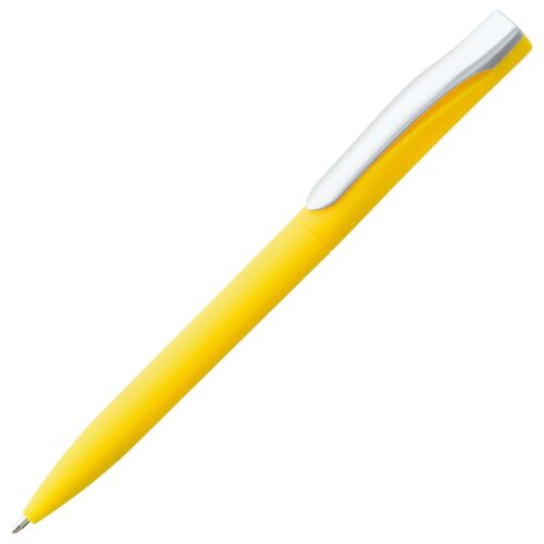 Ручка шариковая Pin Soft Touch, желтая 1