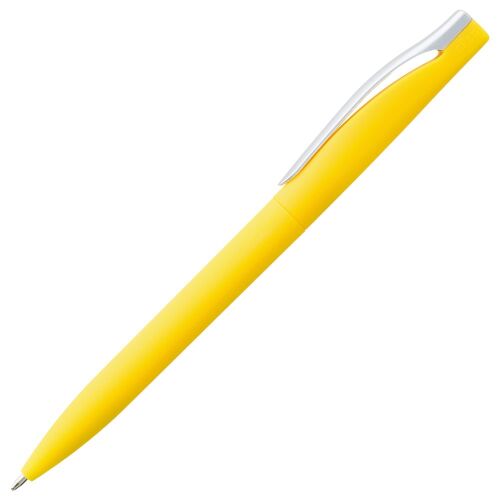 Ручка шариковая Pin Soft Touch, желтая 5