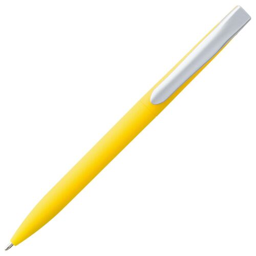 Ручка шариковая Pin Soft Touch, желтая 2