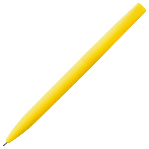 Ручка шариковая Pin Soft Touch, желтая 4