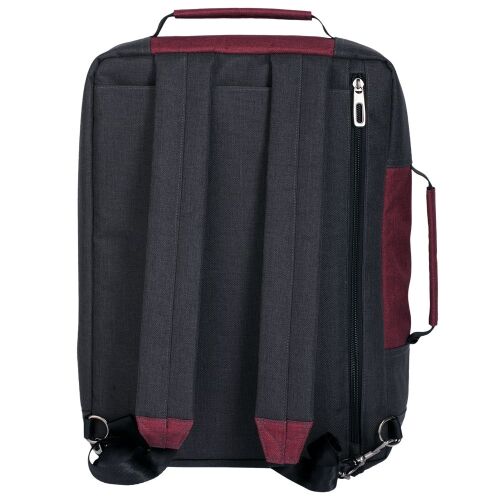 Рюкзак для ноутбука 2 в 1 twoFold, серый с бордовым 10
