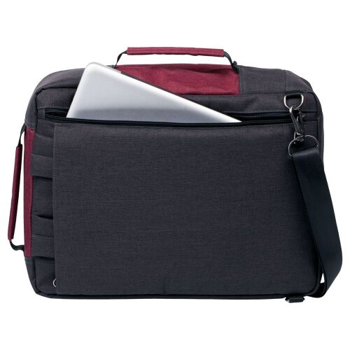 Рюкзак для ноутбука 2 в 1 twoFold, серый с бордовым 4