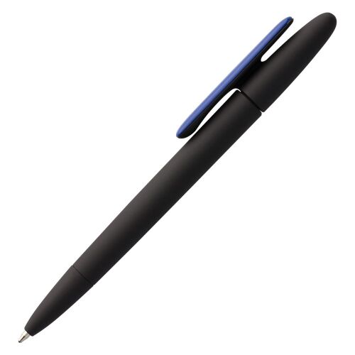 Ручка шариковая Prodir DS5 TRR-P Soft Touch, черная с синим 2