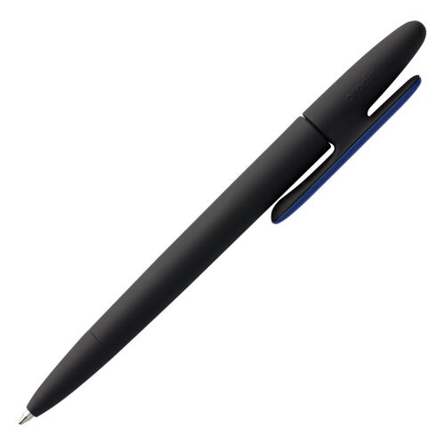 Ручка шариковая Prodir DS5 TRR-P Soft Touch, черная с синим 3