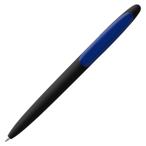 Ручка шариковая Prodir DS5 TRR-P Soft Touch, черная с синим 4