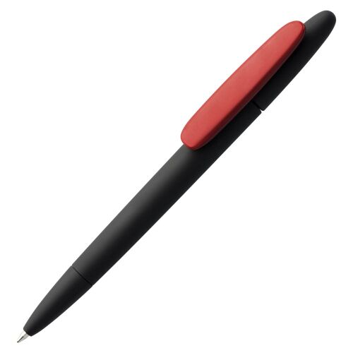 Ручка шариковая Prodir DS5 TRR-P Soft Touch, черная с красным 1