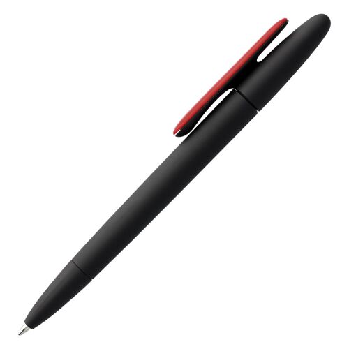 Ручка шариковая Prodir DS5 TRR-P Soft Touch, черная с красным 2