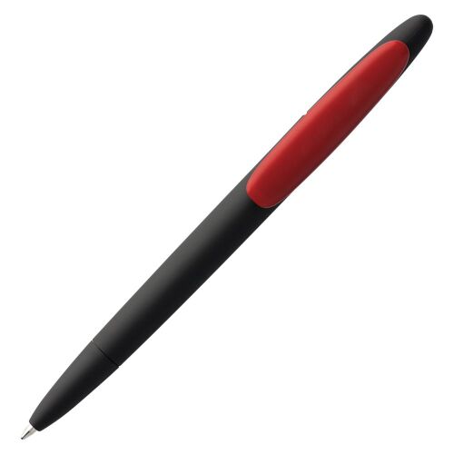 Ручка шариковая Prodir DS5 TRR-P Soft Touch, черная с красным 4