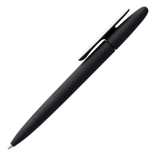 Ручка шариковая Prodir DS5 TRR-P Soft Touch, черная с белым 2
