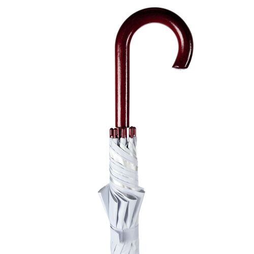 Зонт-трость Standard, белый с серебристым внутри 4