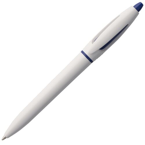 Ручка шариковая S! (Си), белая с темно-синим 3