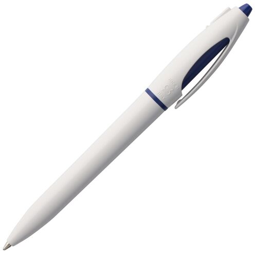 Ручка шариковая S! (Си), белая с темно-синим 4