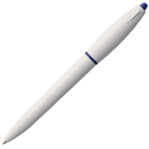 Ручка шариковая S! (Си), белая с темно-синим 5