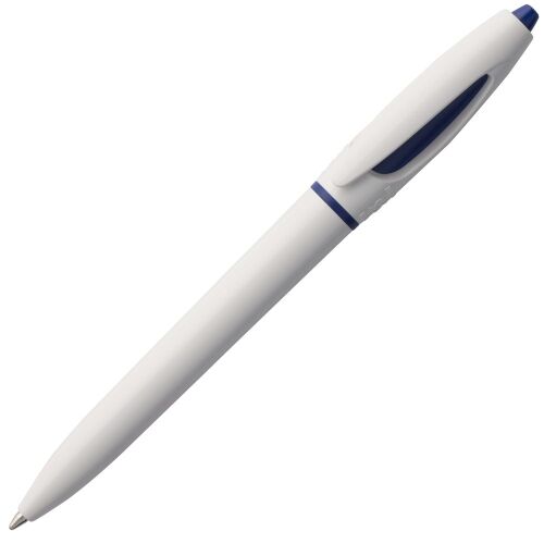 Ручка шариковая S! (Си), белая с темно-синим 1