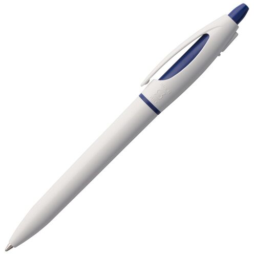 Ручка шариковая S! (Си), белая с темно-синим 2