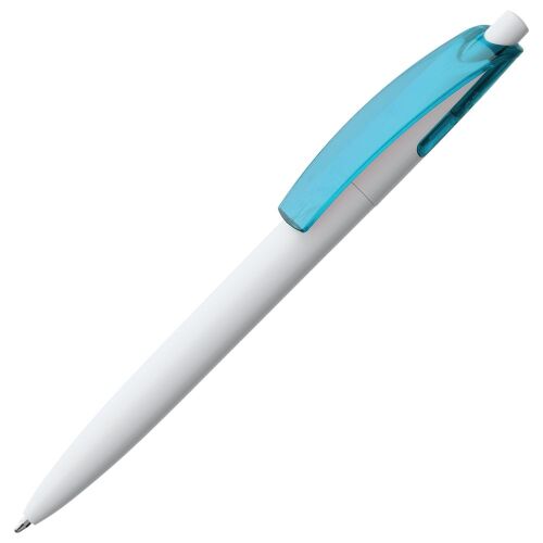 Ручка шариковая Bento, белая с голубым 1