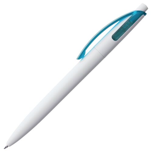 Ручка шариковая Bento, белая с голубым 2