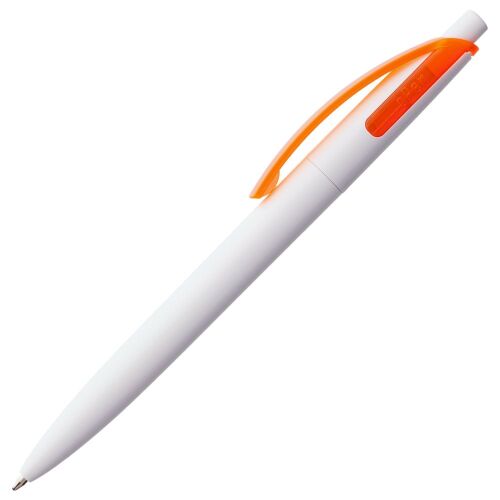 Ручка шариковая Bento, белая с оранжевым 2