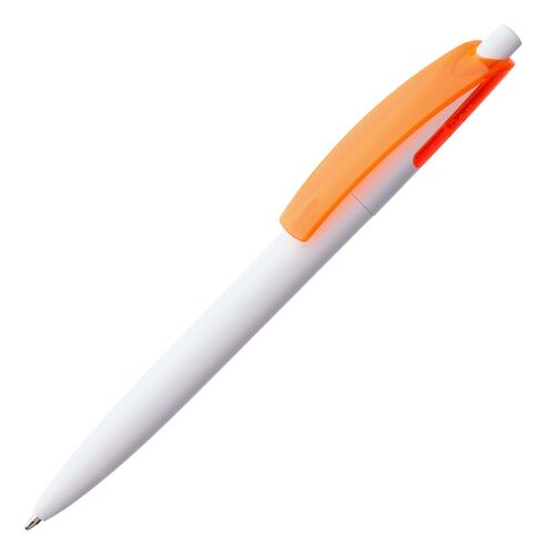 Ручка шариковая Bento, белая с оранжевым 1