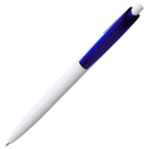 Ручка шариковая Bento, белая с синим 3