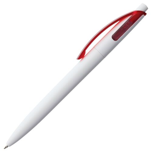 Ручка шариковая Bento, белая с красным 2