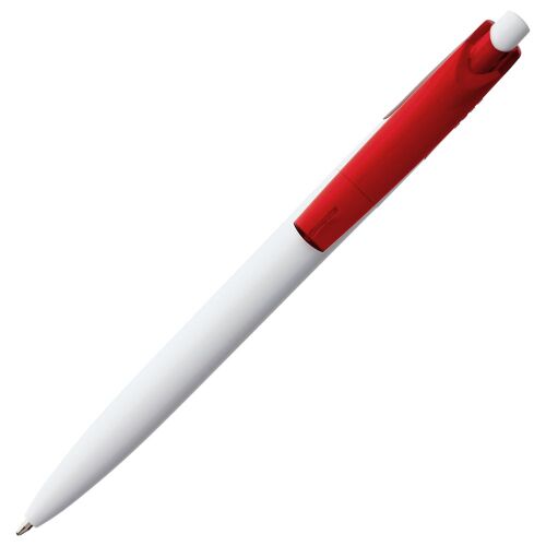 Ручка шариковая Bento, белая с красным 3
