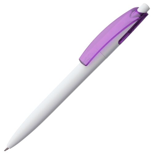 Ручка шариковая Bento, белая с фиолетовым 1