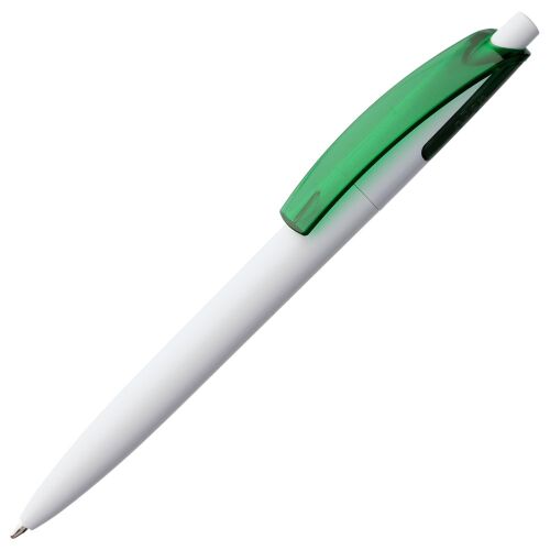 Ручка шариковая Bento, белая с зеленым 1