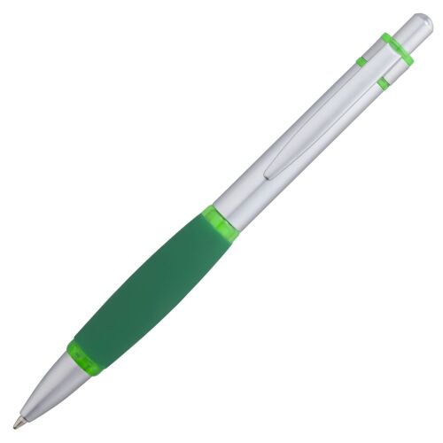 Ручка шариковая Boomer, с зелеными элементами 3