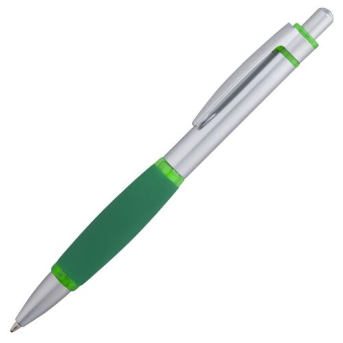 Ручка шариковая Boomer, с зелеными элементами 1