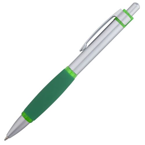 Ручка шариковая Boomer, с зелеными элементами 2