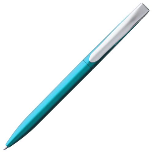 Ручка шариковая Pin Silver, голубой металлик 3
