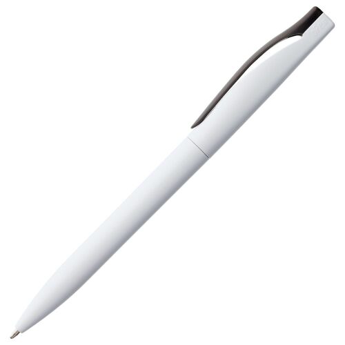 Ручка шариковая Pin, белая с черным 2