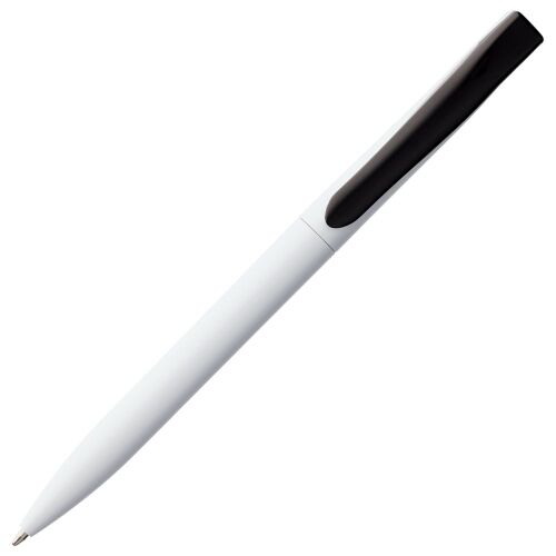 Ручка шариковая Pin, белая с черным 3