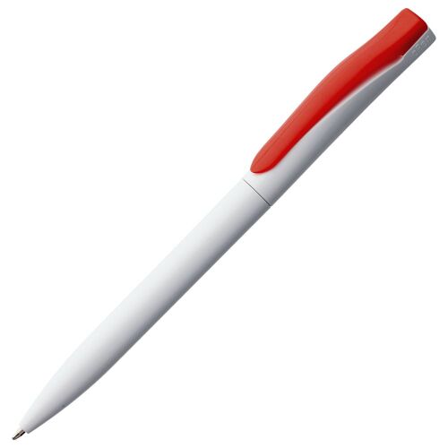 Ручка шариковая Pin, белая с красным 1