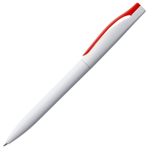 Ручка шариковая Pin, белая с красным 2