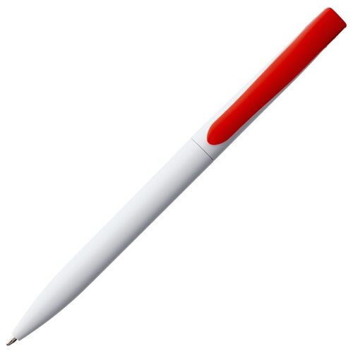 Ручка шариковая Pin, белая с красным 3