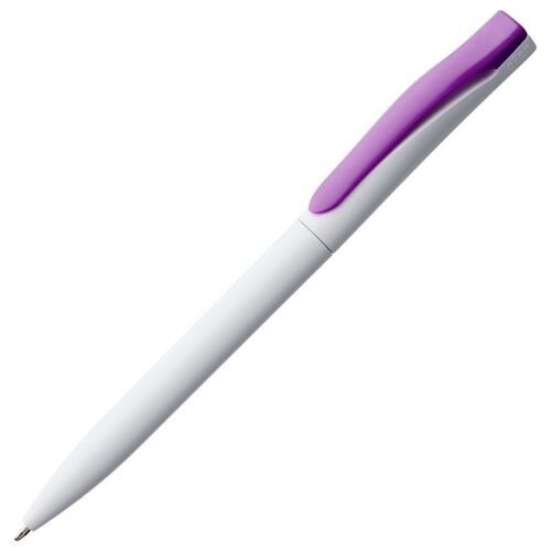 Ручка шариковая Pin, белая с фиолетовым 1