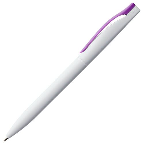 Ручка шариковая Pin, белая с фиолетовым 2