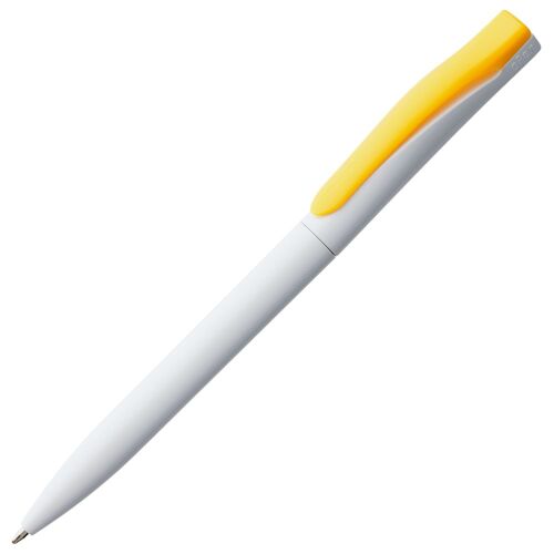 Ручка шариковая Pin, белая с желтым 1