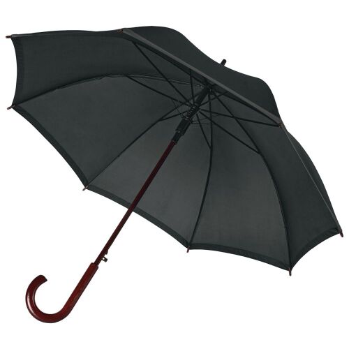 Зонт-трость светоотражающий Reflect, черный 1