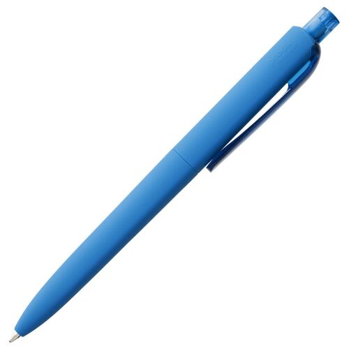 Ручка шариковая Prodir DS8 PRR-T Soft Touch, голубая 3