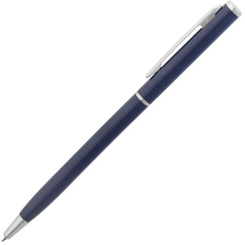 Ручка шариковая Hotel Chrome, ver.2, матовая синяя 3