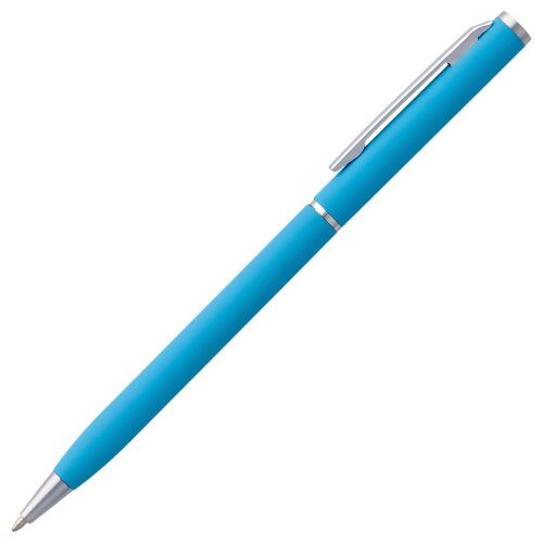 Ручка шариковая Hotel Chrome, ver.2, матовая голубая 3