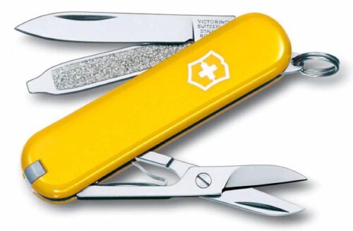 Нож-брелок Classic 58 с отверткой, желтый 1