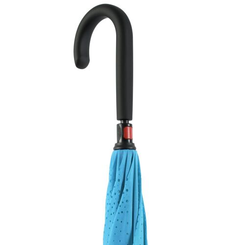 Зонт наоборот Style, трость, сине-голубой 5