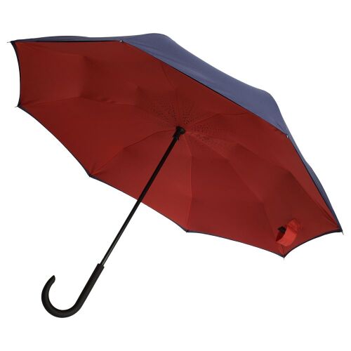 Зонт наоборот Style, трость, сине-красный 9