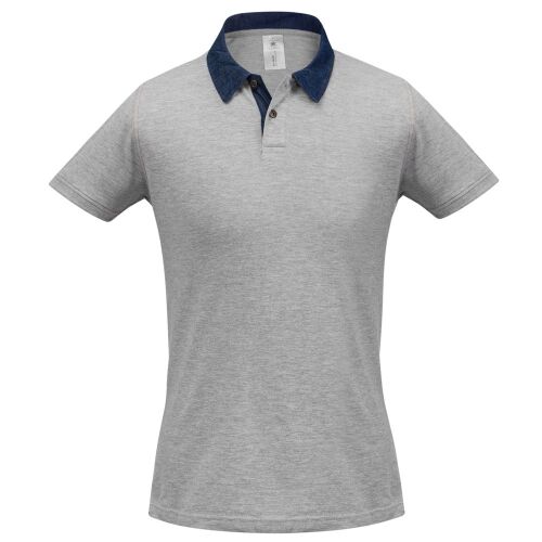Рубашка поло мужская DNM Forward серый меланж, размер S 1