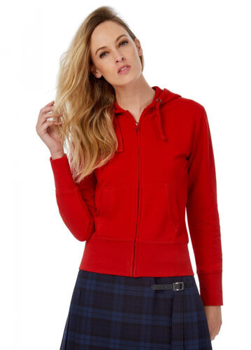 Толстовка женская Hooded Full Zip красная, размер XL 5