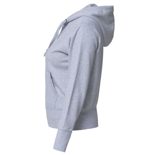 Толстовка женская Hooded Full Zip серый меланж, размер L 2